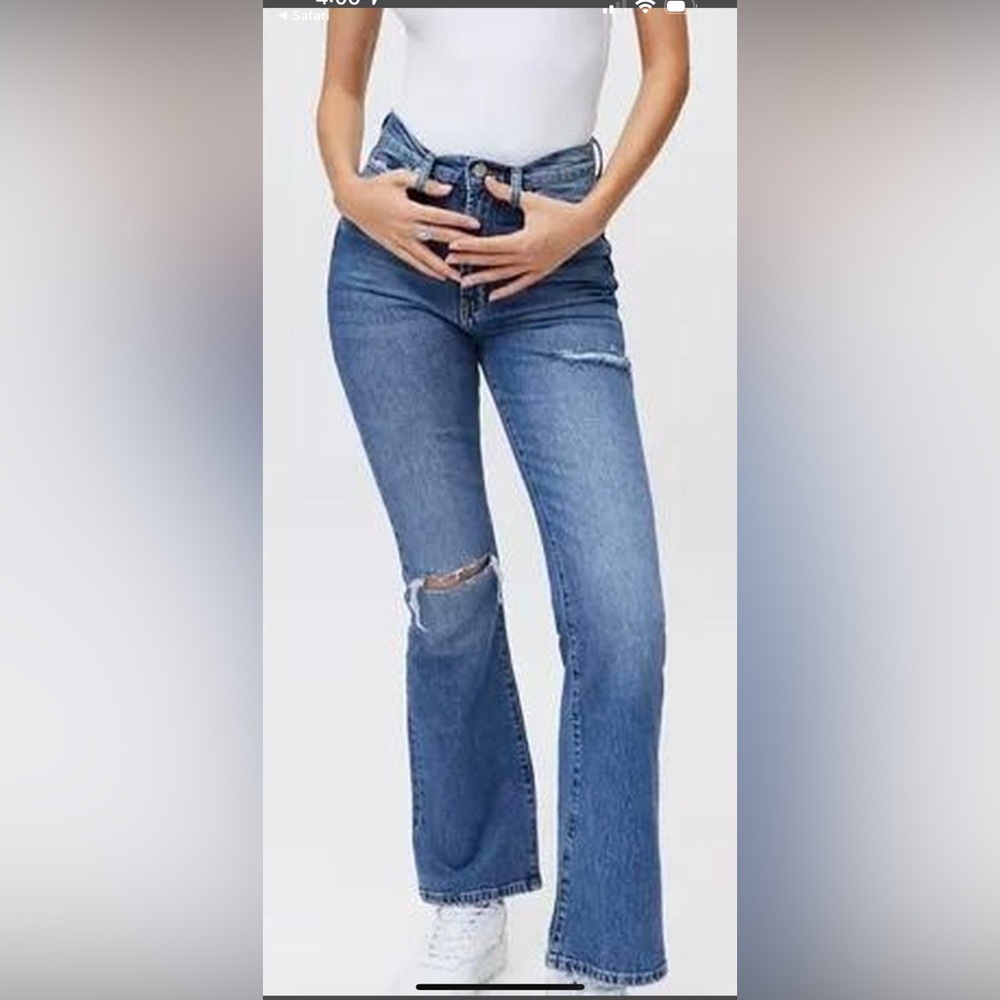 BDG Distressed Blue Straight Leg Jeans